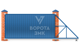 Ворота откатные 7 метров 7000×1800 ЗМК-8083