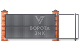 Алютех откатные ворота 2500×3000 ЗМК-6874