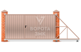 Ворота откатные 10 метров 10000×2100 ЗМК-8221