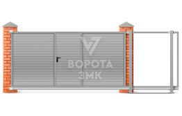 Откатные ворота под ключ 5,5 метров 5500×3000 ЗМК-8009