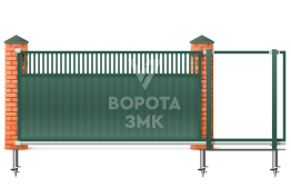 Дачные откатные ворота 2200×2500 ЗМК-7311