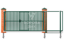 Ворота откатные Alutech 3500×2000 ЗМК-6849