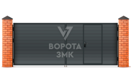 Металлические распашные дачные ворота 1750×2500 ЗМК-5091