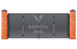 Автоматические въездные ворота гармошка 3000×2250 ЗМК-2073